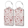 thumbnail image 5 of Rocae Flower Leaves for Leather Luggage Baggage Tags ID Label Privacy Cover ID Label with Stainless Steel Loop and Address Card, 5 of 5