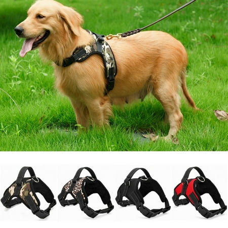 Denim Dog Harness Vest - Large Dog Pet Adjustable Safety Harness Chest Vest Soft&Comfortable S M L XL School Season Discount,BlackS color