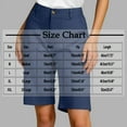 thumbnail image 7 of UVEASISHA Summer Shorts for Women Twill Casual Bermuda Shorts Solid Color Button Zip Short Pants with Pockets Pantalones de verano para mujer Navy L, 7 of 7