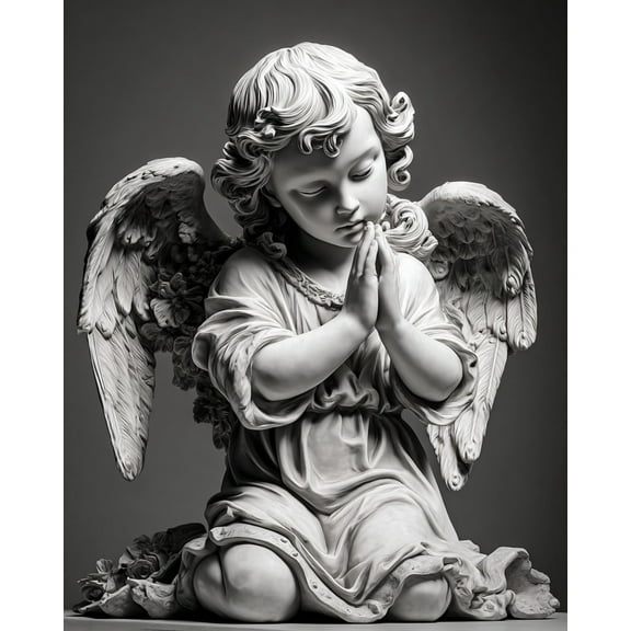 Paint by Numbers for Adults Kids Beginner Praying Angel DIY Acrylic Painting by Numbers Kits with Brushes Acrylic Pigment Home Decoration Gifts 16 x 20 inch