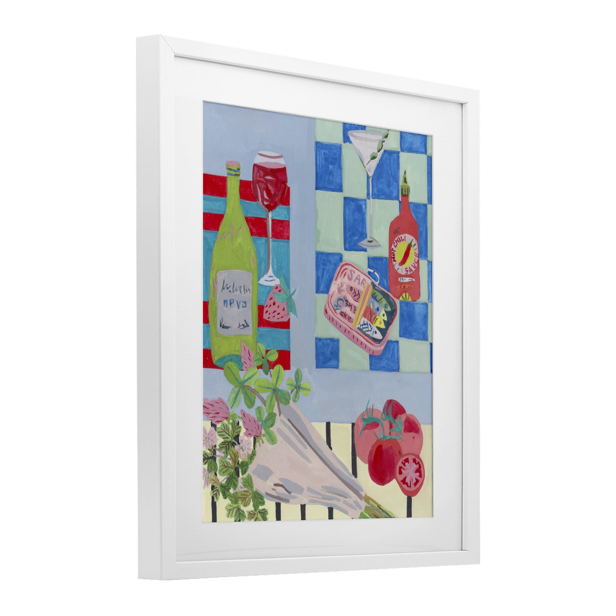 Stupell Industries Saucy Kitchen Secrets White Framed Print Under Glass, design by Melissa Wang