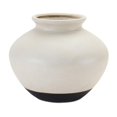 thumbnail image 3 of Melrose Two Tone Urn Ceramic Vase - 9" - White and Black, 3 of 3