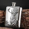 thumbnail image 3 of Frasco de Vino de Acero Inoxidable Frasco de Cadera 6 Oz de Ciervos Whisky Pocket Botella de Whisky Botella de Alcohol - 200-300ML, 3 of 7