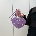 thumbnail image 4 of Bolso Cuerpo Cruzado para Mujeres en Forma Corazón Cuero Ajustable El Embrague, 4 of 9