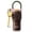 Brown, variant on Sidagar 24 fl oz Stainless Steel Insulated Tumbler with Top Handle, Spill Proof Straw Lid, Polka Dot White