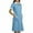 Light Blue, variant on Scrubs Dresses for Women Casual Short Sleeve Nurse Working Uniform Stretchy Button Front Nursing Workwear with Pockets