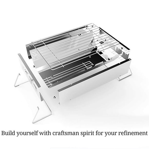 relayinert Multi-function Charcoal Grills Portable Stainless Steel Barbecue Grilling Machine Mini Grill for Home Garden