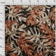 thumbnail image 3 of oneOone Polyester Spandex Black Fabric Tropical Palm Leaf Sewing Fabric By The Yard Printed Diy Clothing Sewing Supplies 56 Inch Wide, 3 of 4