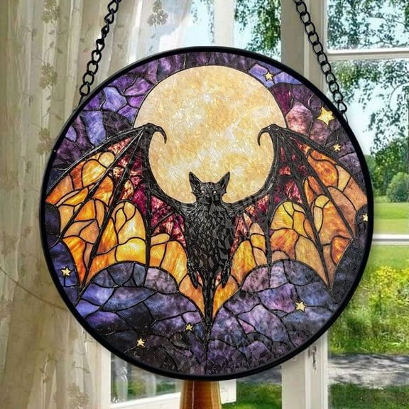 Stained Glass Window Hanging Moon, Christmas Ornament Gift, Mother’s Day Keepsake, Valentine’s Day Decor, Festival Gift Ornament, Keepsake 2025