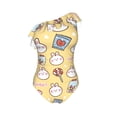 thumbnail image 7 of Fotbe Rabbit And Candy Women's One Piece Swimsuits One Shoulder Swimwear Ruched Tummy Control Bathing Suits Cutout Monokini-Medium, 7 of 7