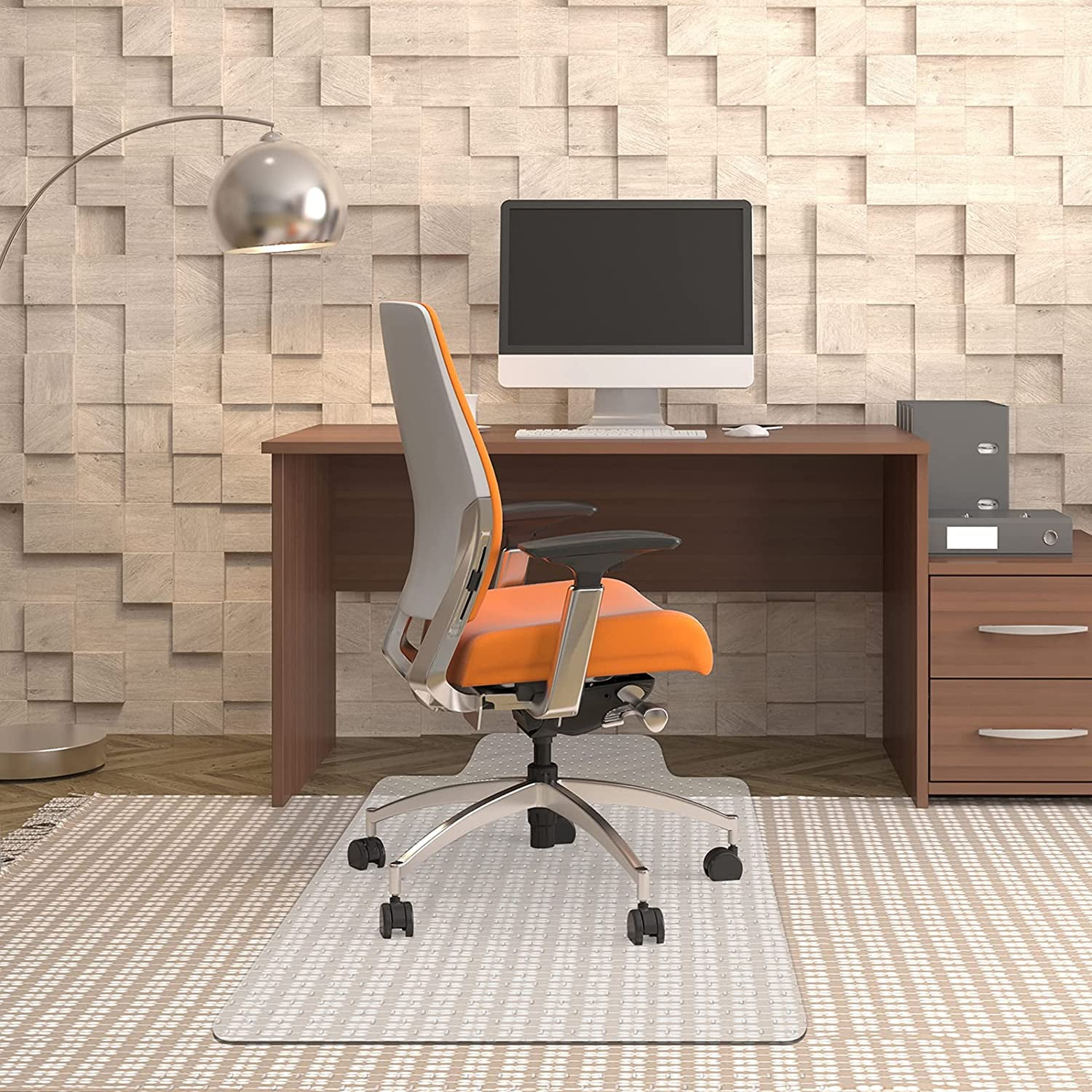 Goorabbit PVC Office Chair Mat for Carpet,Protects Floors,with Lip