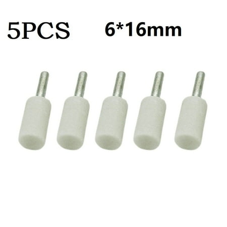 

BAMILL 5pc 6mm Shank Abrasive Mounted Stone Cylindrical/Conical Rotary Tool Grind Wheel