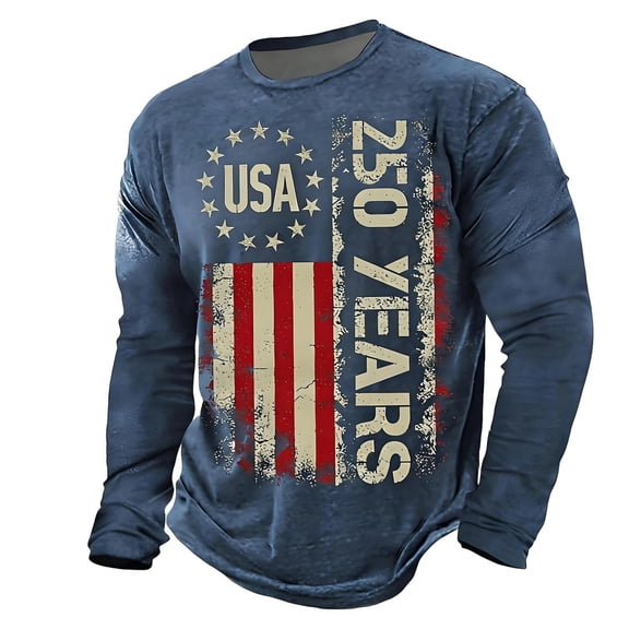 CHENge 250th Anniversary USA Shirt 250th Anniversary Shirt Patriotic July 4th T-Shirt – 1776-2026 Long Sleeve O-Neck T-Shirt