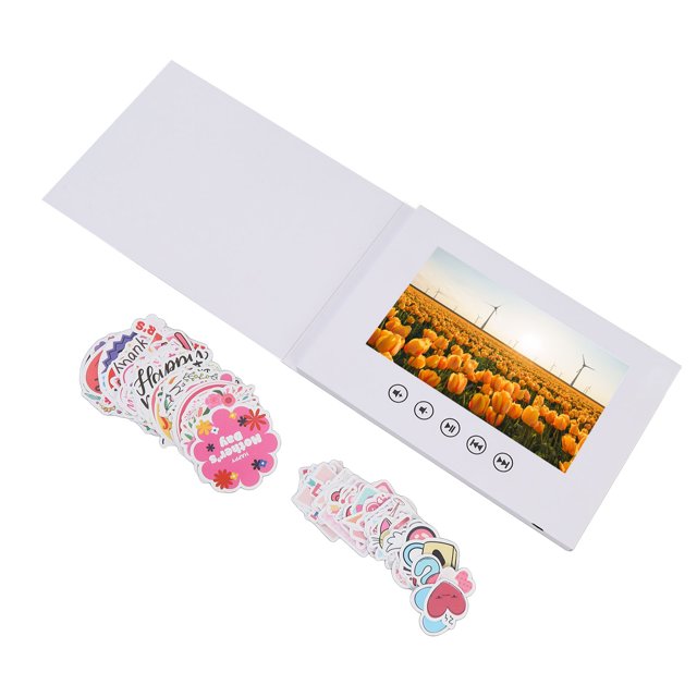 Video Brochure, 1280x720 7 Inch Type C Interface Video Greeting Card for Anniversary