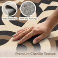 thumbnail image 6 of ODIKA 6'x9' Beige Brown Geometric Interlocking Maze Washable Area Rug Contemporary Abstract Labyrinth Motif with Curved Non-Slip, Easy Care, for Family Room, Living Mater Bedroom, 6 of 7