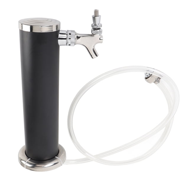 Draft Single Tap Stainless Steel Draft Beer Tower 3 Inch Column Draft Beer Tower Dispenser Kit for Parties Pubs Restaurants