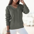 thumbnail image 3 of Vedolay Sweaters for Women Trendy Womens Sweaters Turtleneck Lantern Sleeve Oversized Ribbed Knit Fall Tops,Gray M, 3 of 4