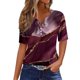 thumbnail image 2 of Fiudx Ofertas de La Semana Blusa de Manga Corta Estampada a La Moda para Mujer, Blusas Informales con Cuello Redondo, 2 of 4