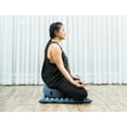thumbnail image 4 of Leewadee Meditation Cushion Set – 1 Small Zafu Yoga Pillow and 1 Small Roll-Up Zabuton Mat Filled with Kapok, Anthracite, 4 of 8