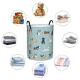 thumbnail image 3 of Lsque Dog Pets pattern Laundry Hamper Basket, Tall Woven Rope Hamper Basket for Clothes, Lightweight Storage Basket, Collapsible Waterproof-Small, 3 of 8