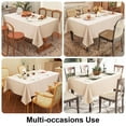 thumbnail image 6 of decorUhome Waterproof Rectangle Linen Tablecloth, Wipeable Burlap Table Cloth, Wrinkle and Stain Resistant Washable Table Cover for Kitchen, Dining, Parties, 60x102, Linen, 6 of 8
