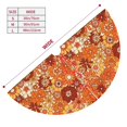 thumbnail image 3 of Rateoe Hippie Flower Print Christmas Tree Skirt 36" for Xmas Holiday New Year Party Circle Tree Mat Ornaments Decoration, 3 of 7