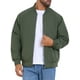 thumbnail image 5 of Chaqueta Bomber INSPIRE CHIC para hombres, abrigo de otoño, cierre completo, puños acanalados, chaqueta de béisbol XL verde, 5 of 6