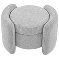 thumbnail image 6 of Meridian Furniture Horizon Grey Boucle Fabric Ottoman, 6 of 10