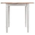 thumbnail image 5 of Winsome Sorella Round Drop Leaf Dining Table, Natural & White Finish, 5 of 10