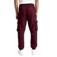 thumbnail image 5 of Mens Cargo Sweatpants Heavyweight Fleece Lined Joggers for Men Slim Fit,Cotton, Drawstring Elastic Waist,5 Pockets,Tapered,Track Bottoms,Straight, Sweat Pant,Soft,Daily Wear., 5 of 8
