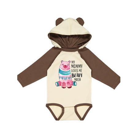 

Inktastic My Mommy Loves Me Beary Much with Cute Bear Gift Baby Boy or Baby Girl Long Sleeve Bodysuit