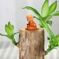 thumbnail image 5 of Gmogad Buddha Monk Resin Figurine, Mini Zen Decor, Desktop Ornament for Home, Office, Bonsai Display - Handcrafted Brown Statue, Thoughtful Spiritual Gift, 5 of 6