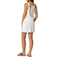 thumbnail image 4 of INSPIRE CHIC Women's Sleeveless Casual Denim Adjustable Strap Overall Mini Dress L White, 4 of 6