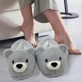 thumbnail image 6 of Sharprepublic Indoor Slippers Cartoon Bear Novelty Home Shoes Warm Slippers for Dorm Household Gray, 6 of 8