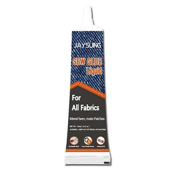 Fabric Glue, Permanent Clear Washable Clothing Glue for All Fabrics, Cotton, Flannel, Denim, Leather, Polyester, Doll Repair