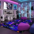 thumbnail image 3 of Joy Carpets Neon Lights Space Explorer 12' x 7'6" Area Rug in Color Fluorescent, 3 of 5