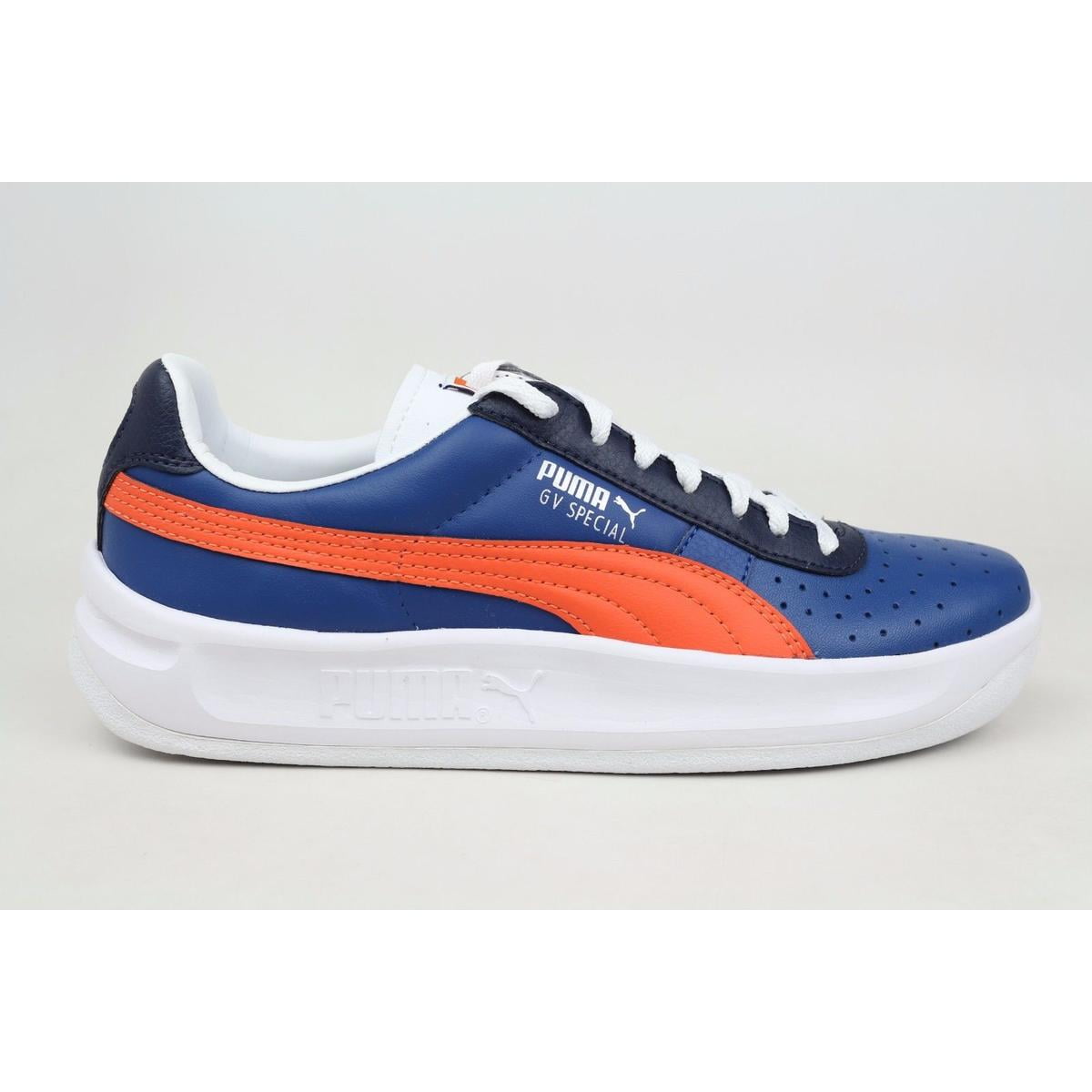 blue and orange puma