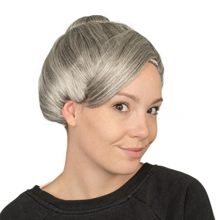 Adult Halloween Costume Accessory Old Lady Deluxe Wig