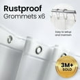thumbnail image 4 of Bathroom Shower Curtain Waterproof Plastic Shower Curtain Premium PEVA Non-Toxic with Rust Proof Grommets Frosted 8G Bathroom Accessories 72x72, 4 of 4