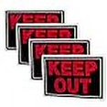 thumbnail image 3 of Keep Out Sign,Danger Constructicn Restricted Area Sign,Aluminum 14"x10" UV Ink Printed, Easy to Mount Weather Resistant for Bedroom (4-Pack)…, 3 of 4