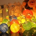 thumbnail image 3 of 10LED Rattan Ball String Light Fairy Decorative Lamp for Christmas Wedding Party, 3 of 10