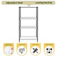 thumbnail image 5 of TAIMASI 4-Shelf Adjustable Heavy Duty Steel Wire Rack Storage Shelving Organizer for Kitchen, Garage, 23.62" L x 13.77" W x 47.24" H, Black, 5 of 8