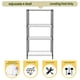 thumbnail image 5 of TAIMASI Organizador de Estantería de Almacenamiento de Alambre de Acero Resistente Ajustable de 4 Repisas para Cocina, Garaje, 23.62" L x 13.77" W x 47.24" H, Negro, 5 of 8