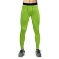 thumbnail image 2 of Ierhent Mens Mesh Pants Men's Compression Leggings Pants Trousers Fitness Baskerball Joggingpant(Green,XL), 2 of 5