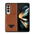 thumbnail image 5 of Allytech Wallet Case for Samsung Galaxy Z Fold3, Luxury PU Leather Kickstand Card Slots Magnetic Buckle RFID Blocking Shockproof Anti-Scratch Protective Case for Women Men - Brown, 5 of 5