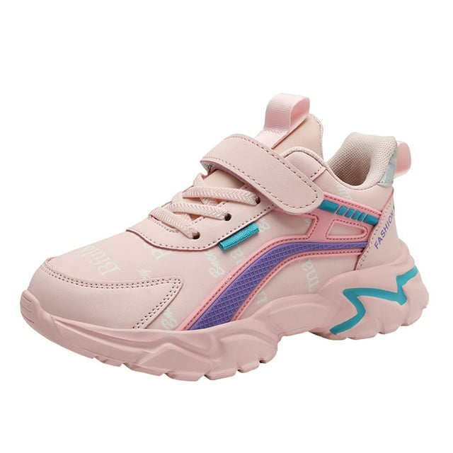 DXOUPM Chaussures de Course pour Filles Tout-Petits Espadrilles Respirantes Chaussures de Course Athlétiques Sorties