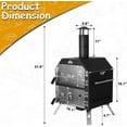 thumbnail image 4 of BETISEF 12''Outdoor Pizza Oven Wood Fired Pizza Oven Portable Patio Ovens &Pizza Stone, Pizza Peel,Adjustable Legs,Waterproof Cover, 4 of 10