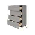 thumbnail image 4 of Castle Place Glam 4 Drawers Wooden Dresser, Silver, 4 of 8