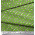 thumbnail image 3 of Soimoi Green Rayon Crepe Fabric Tortoise Ocean Fabric Prints By Yard 46 Inch Wide, 3 of 3