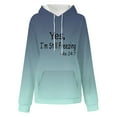 thumbnail image 4 of DDAPJ pyju Graphic Hoodies for Women Yes I'm Still Freezing Letter Printed Hooded Sweatshirt Oversized Drop Shoulder Hoodie Loose Casual Sweatshirts with Kangaroo Pocket Green L, 4 of 5
